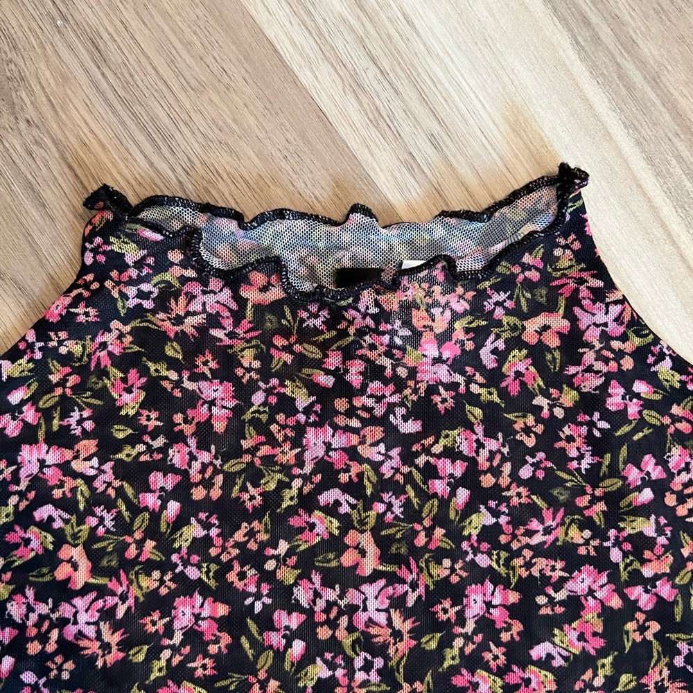 H&M Divided mock neck sheer top